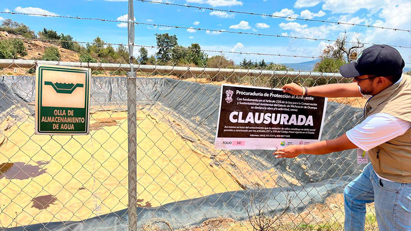 Clausura 4 ollas de agua en cuenca del lago de Pátzcuaro 