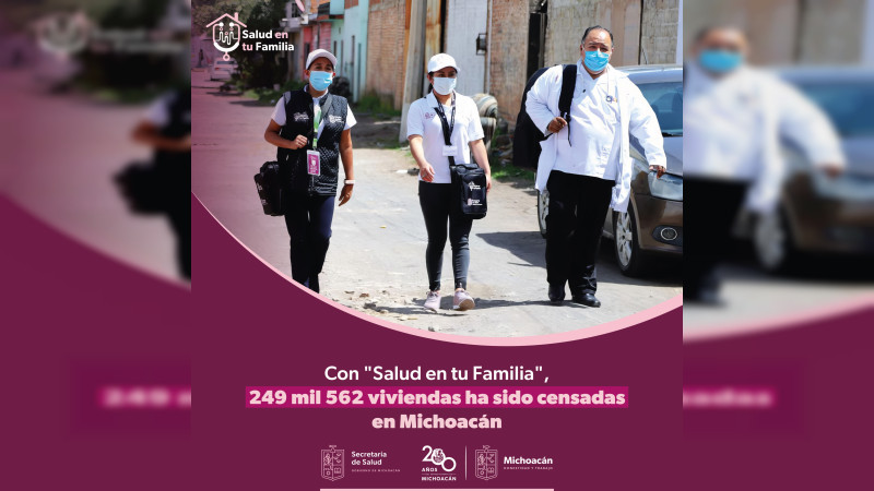 Con Salud en Tu Familia, atendidos en sus viviendas 198 mil michoacanos 