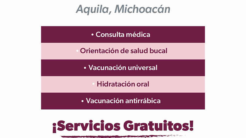 Sector salud llevará servicios de salud a población de Aquila  