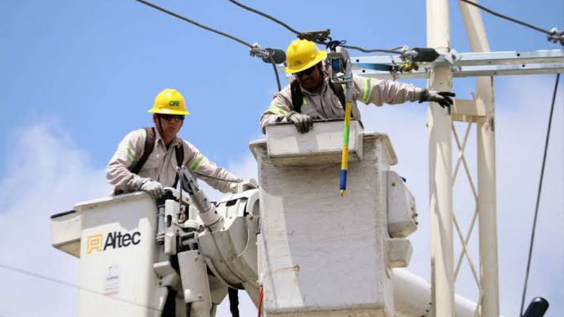 CFE dispone 1, 500 electricistas para atender afectaciones por Ciclón Uno 