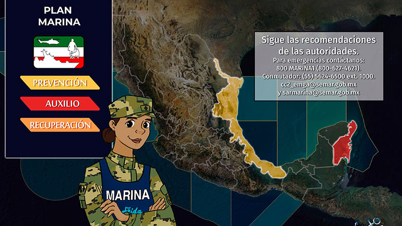 SEMAR cierra puertos y activa el Plan Marina por Tormenta Tropical Alberto 