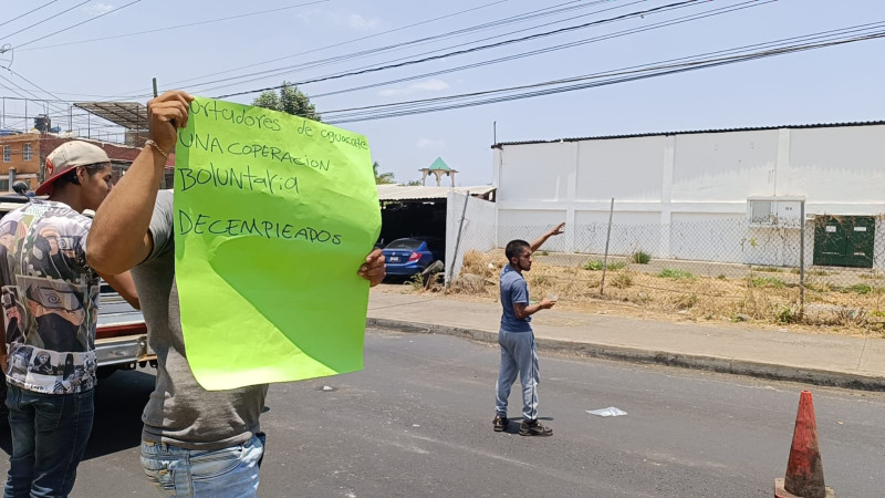 Cortadores de aguacate solicitan apoyo económico en las calles 