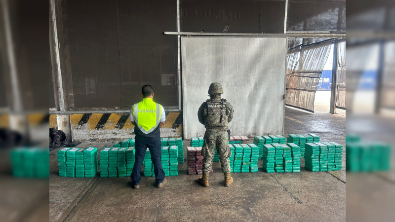 Aseguran más de media tonelada de cocaína en el puerto de Lázaro Cárdenas, Michoacán: Golpe de 129 millones de pesos 