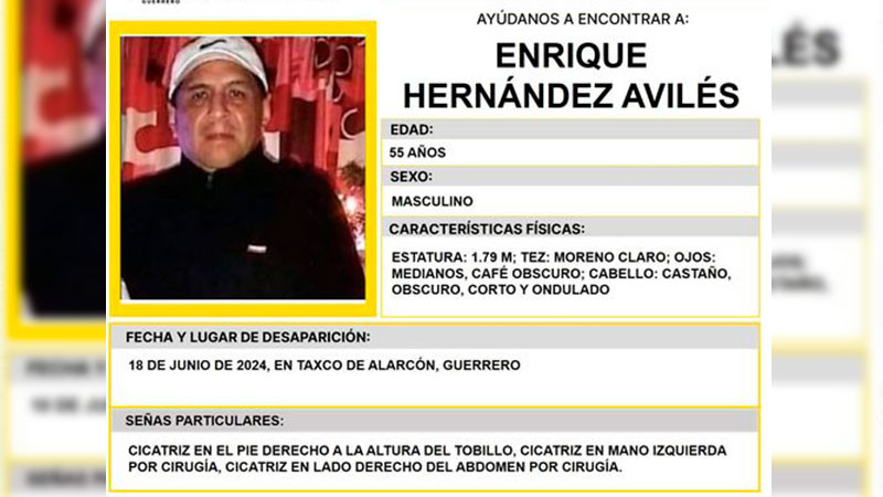 Reportan desaparición de Enrique Hernández Avilez, periodista de Taxco de Alarcón 