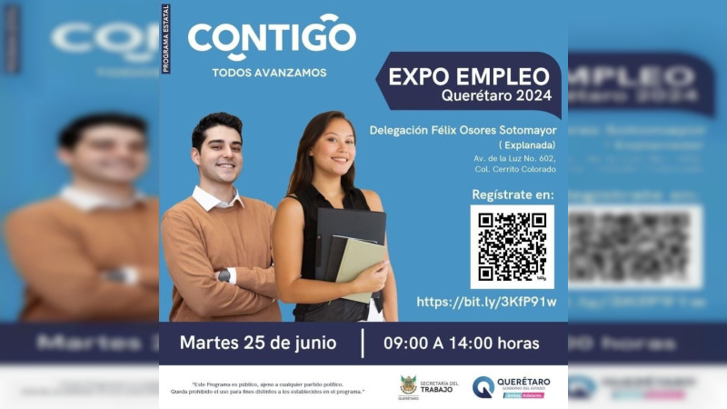 Ofertarán más de mil 500 oportunidades de empleo en Querétaro 