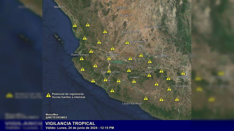 Alerta Coordinación Municipal de Protección Civil y Bomberos de Morelia por lluvias este lunes 