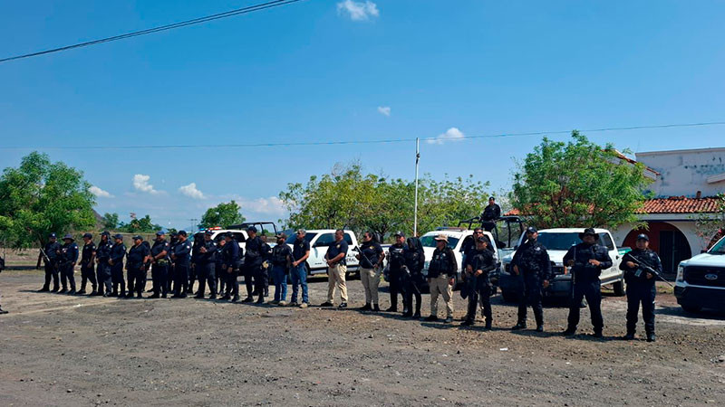 Autoridades estatales fortalecen operatividad en Apatzingán, Michoacán 