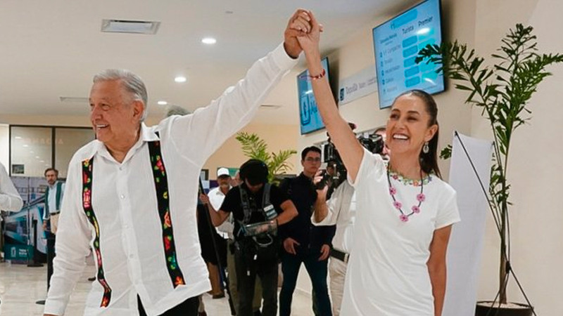 Asegura AMLO que con Sheinbaum será una transición "ordenada y fraterna" 