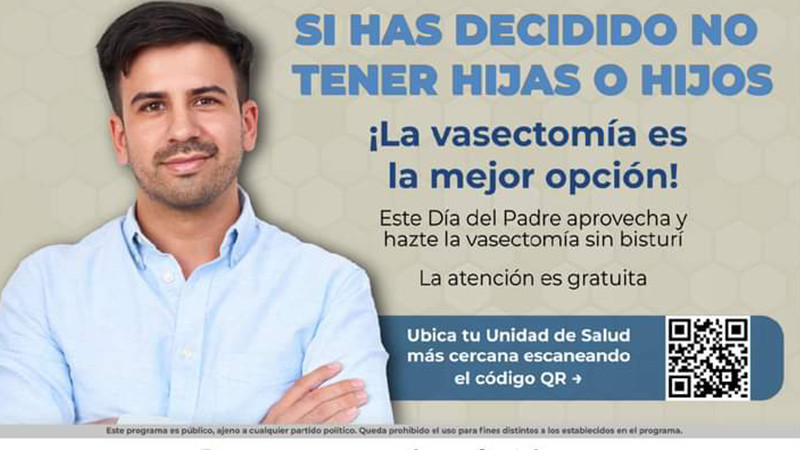 Vasectomía, método efectivo en la prevención de embarazos: SSM 