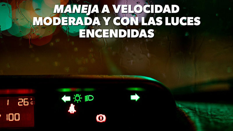 Prevé accidentes viales en temporada de lluvias con estas recomendaciones del sector salud  