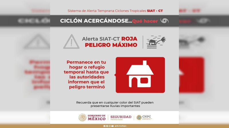 Activan Alerta Roja en Yucatán ante llegada del huracán Beryl