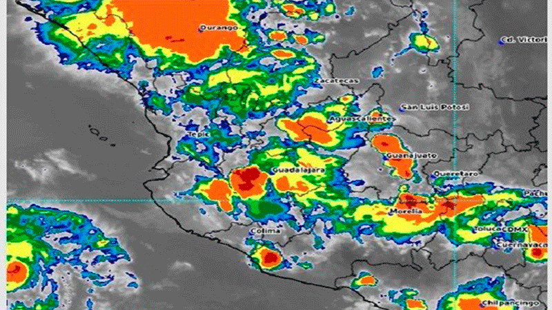 Se prevén lluvias fuertes con puntuales muy fuertes en Michoacán y estados del Occidente 
