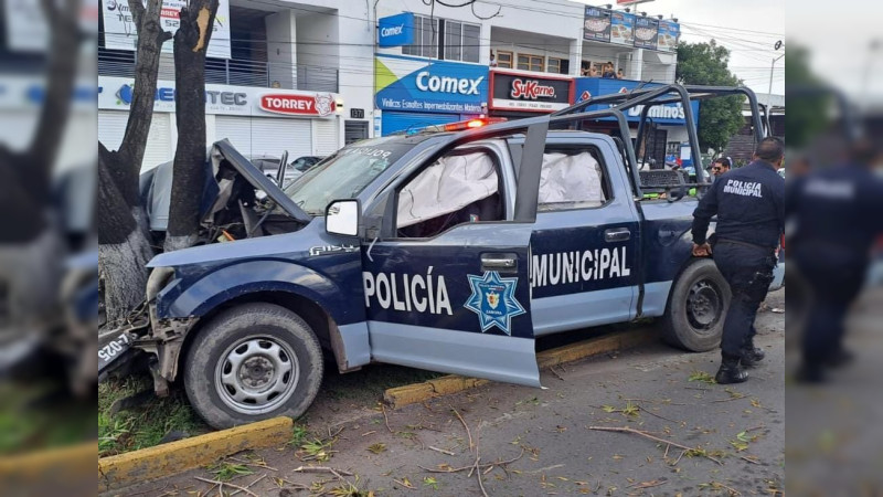 Zamora, Michoacán: En choque tres policías resultan heridos