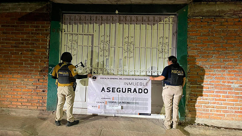 Aseguran inmueble, sustancia ilícita, cartuchos útiles y motos robadas en cateo realizado en Puruándiro, Michoacán 