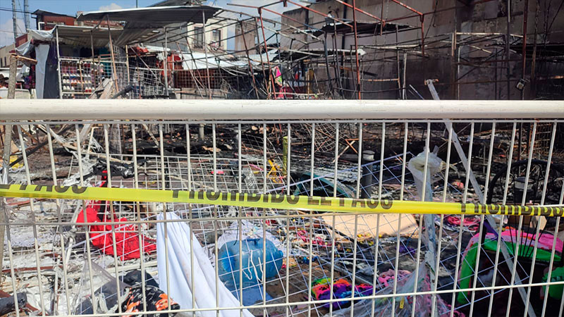 Fiscalía determinará causas de incendio en Mercado Independencia: Protección Civil Morelia 