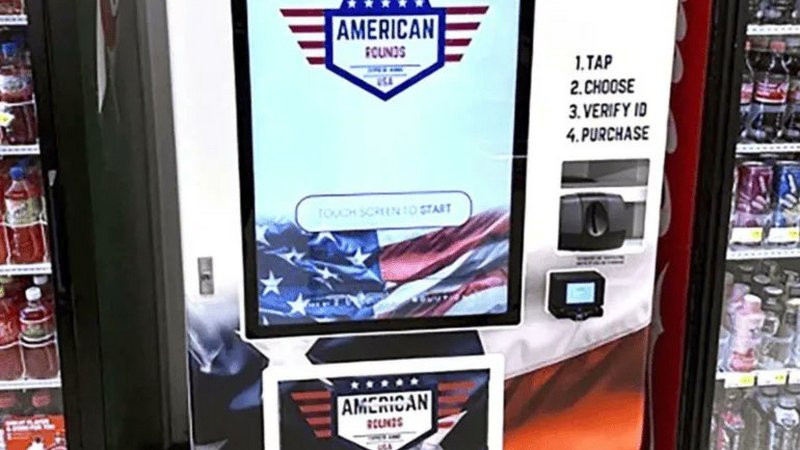 En Estados Unidos, ya venden balas en máquinas expendedoras ubicadas en tiendas de abarrotes 