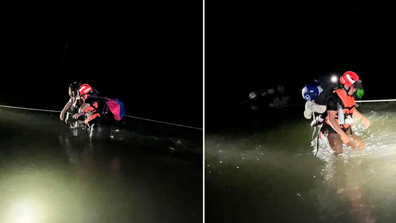 Rescatan a 11 senderistas atrapados en creciente de río en Allende, Nuevo León 