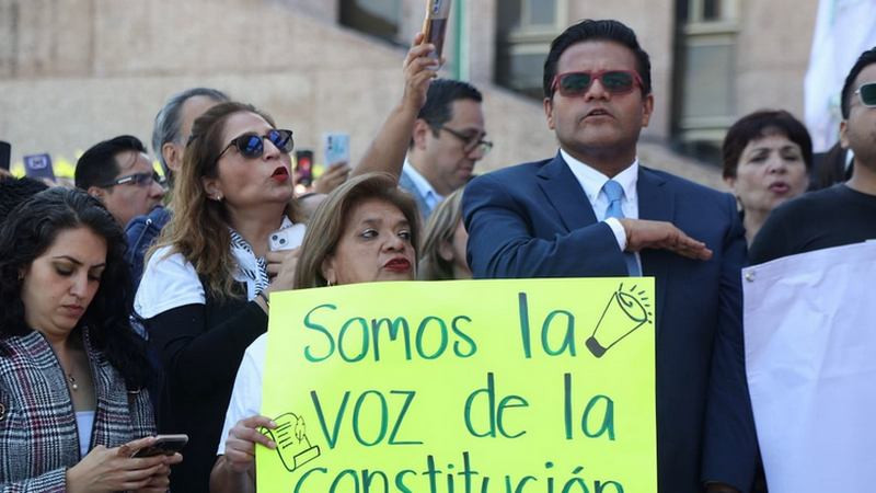 Jueces y magistrados se manifiestan contra la reforma judicial; dicen no ser corruptos 