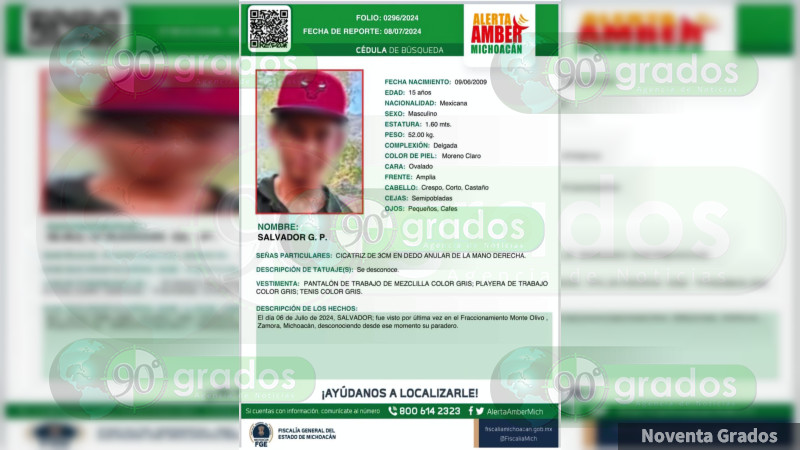 En Zamora, Michoacán, hallan sin vida a adolescente reportado como desaparecido