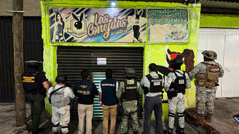 Tras cateo hallan drogas en bar “Las Conejitas” en Morelia, Michoacán; detienen a una persona