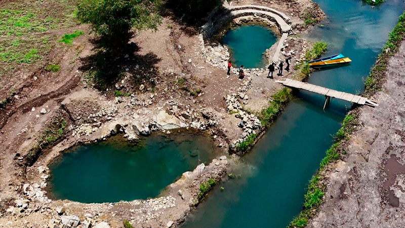 Manantiales de Urandén en lago de Pátzcuaro, en franca recuperación; le dan vida a la isla