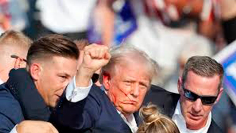 Trump confirmar que una bala atravesó su oreja derecha 
