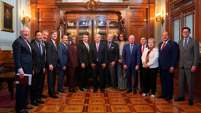 AMLO se reúne con congresistas de EU en Palacio Nacional; pide política de cooperación entre ambas naciones  