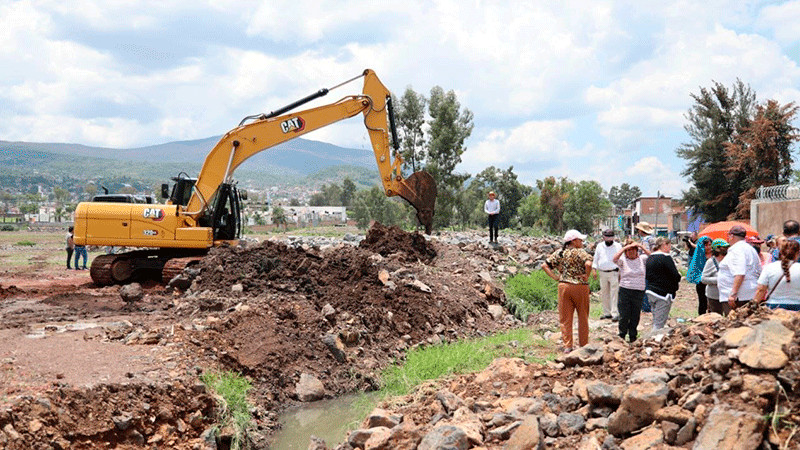 Ayuntamiento de Morelia interviene cárcamo en la colonia Las Águilas