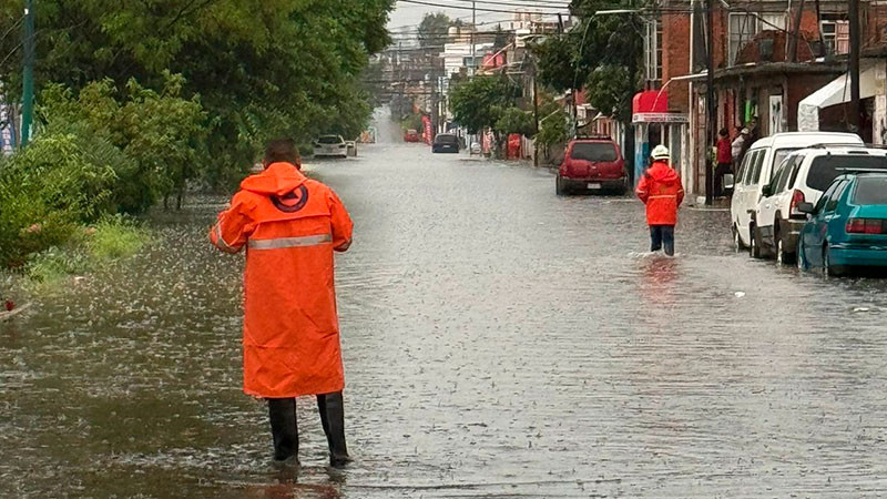 Despliega PC Estatal operativo de atención por tromba en Morelia