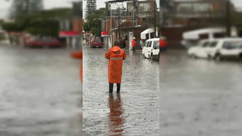 Despliega PC Estatal operativo de atención por tromba en Morelia