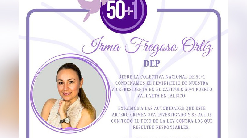 Privan de la vida a Irma Fregoso, vicepresidenta de Coletiva 50+1, en Puerto Vallarta 