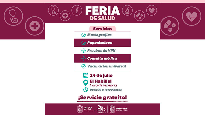 Realizará sector salud mastografías y pruebas gratuitas de Papanicolaou en Lázaro Cárdenas 