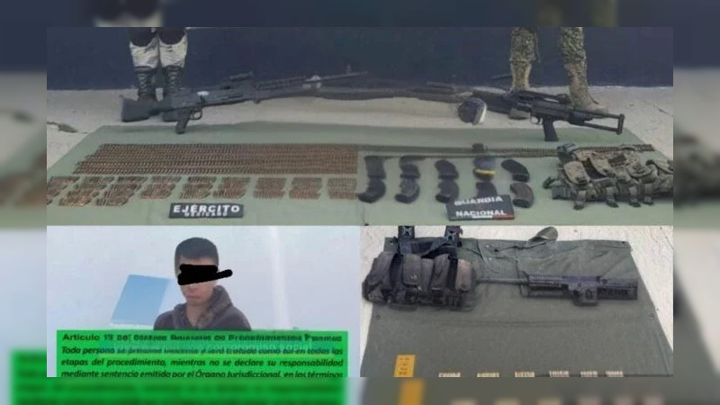 Cae en Michoacán colombiano “El Parcero”: Le aseguran tres armas largas y 420 cartuchos  