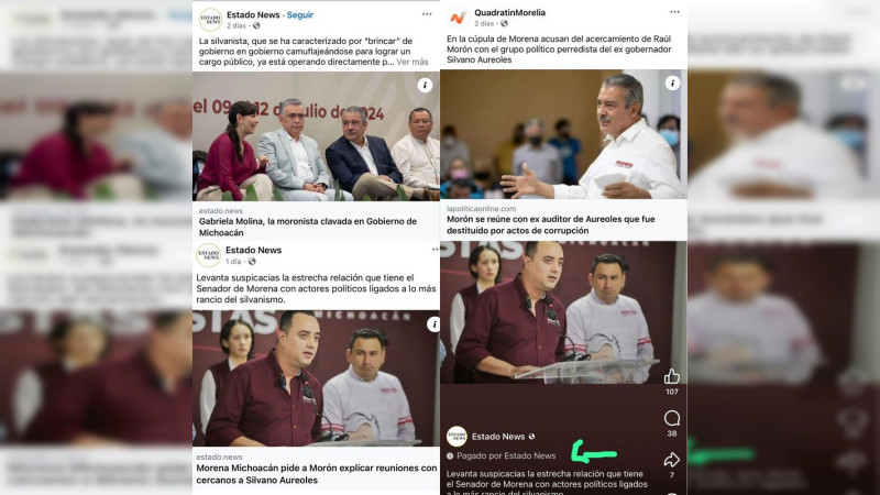 Con medios falsos y pautas, pretenden desprestigiar al senador electo, Raúl Morón. 