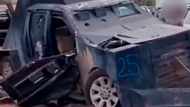 Autoridades destruyen 50 vehículos con blindaje artesanal, en Tamaulipas: pertenecían a grupo criminal 