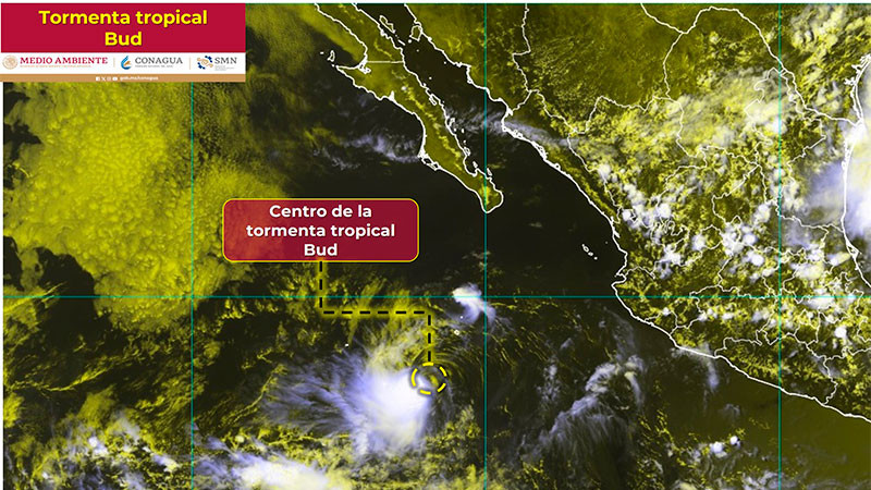 Se forma tormenta 'Bud' frente a costas de México 