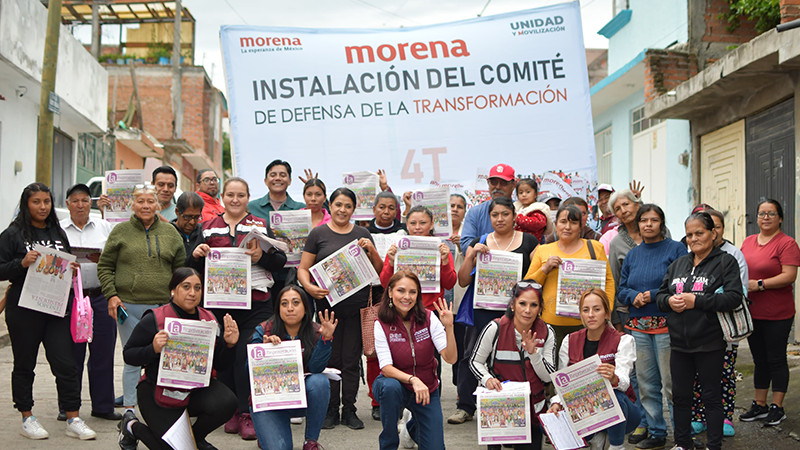 Fortalece Nalleli Pedraza la estructura de Morena en Morelia 