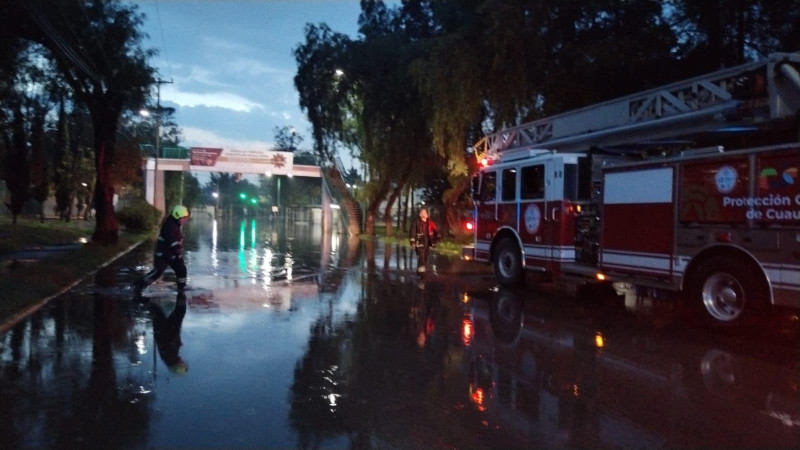 Intensas lluvias dejan inundaciones en varias zonas de Cuautitlán Izcalli 