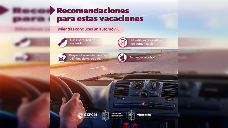 ¿Vas a salir de vacaciones? Sigue estas recomendaciones de PC estatal