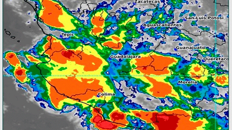 Se esperan lluvias fuertes con puntuales muy fuertes en Michoacán y estados del Occidente del país 