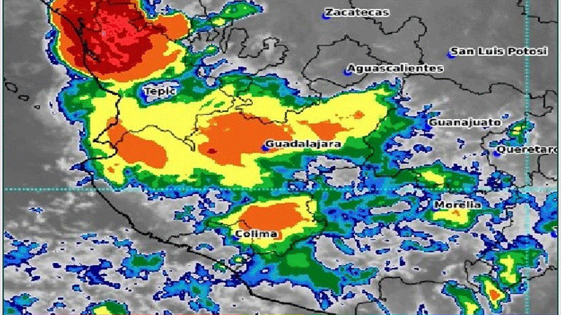 Se pronostican lluvias fuertes a puntuales muy fuertes en Michoacán y estados del Occidente de México 