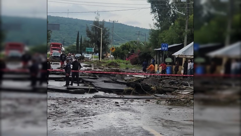 Cae tromba en Tlazazalca y Purépero, Michoacán, hubo serias afectaciones