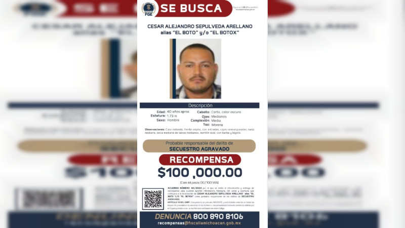 Va Fiscalía de Michoacán por El Botox; ofrece 100 mil de recompensa por presunto líder extorsionador de limoneros 