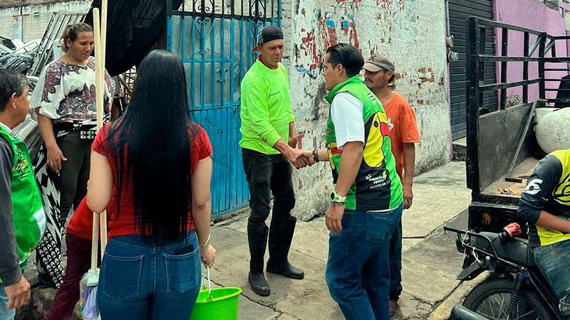 Partido Verde Morelia da apoyo a ciudadanos afectados por las lluvias  