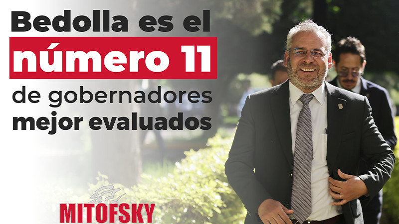 Mantiene Bedolla el lugar 11 entre los gobernadores mejor evaluados 