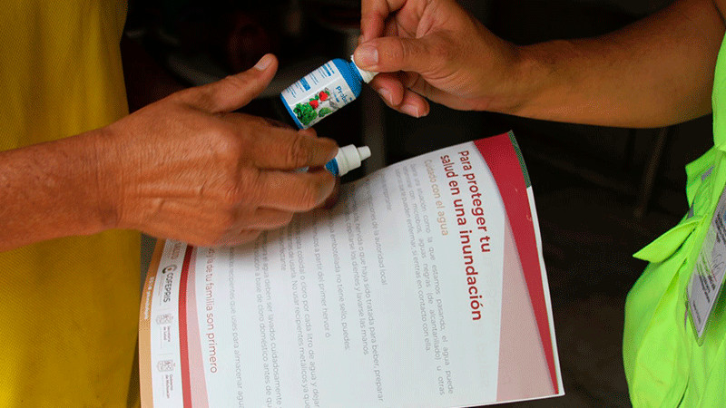 SSM mantiene operativo sanitario en colonias afectadas por las lluvias 