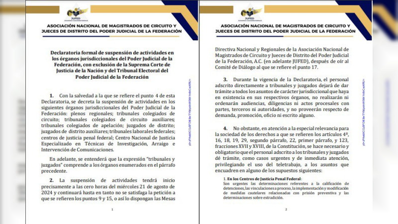 Jueces y magistrados convocan a diálogo con legisladores para frenar dictamen a reforma judicial
