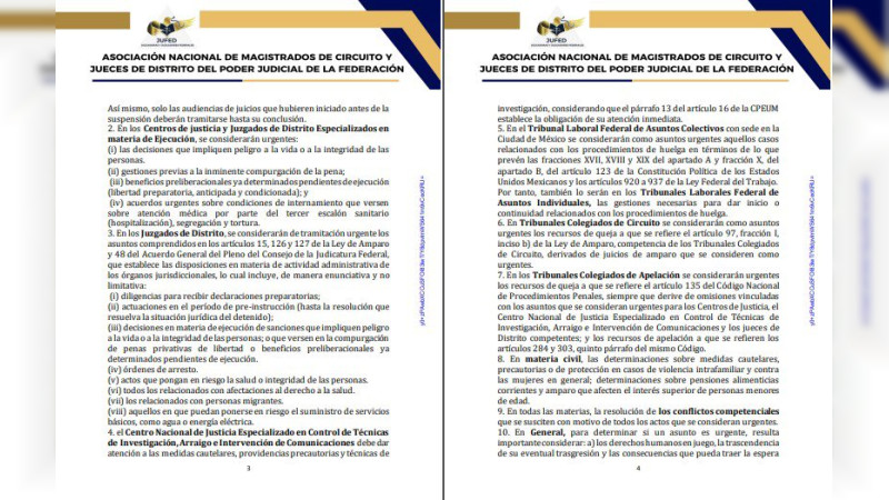 Jueces y magistrados convocan a diálogo con legisladores para frenar dictamen a reforma judicial
