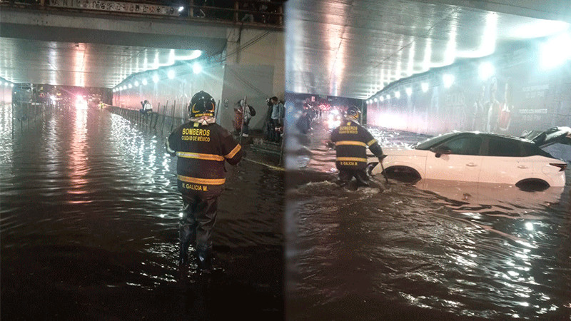 Lluvias dejan inundaciones y encharcamientos al sur de la Ciudad de México 