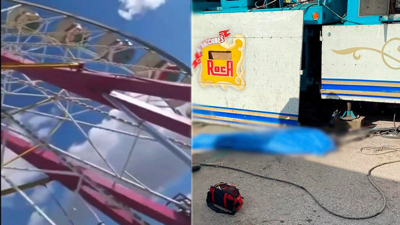 Muere mujer tras caer de Rueda de la Fortuna en Feria Nacional Potosina 